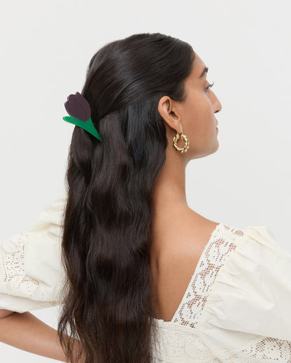 Juniper Maroon/Butter Tulip Clip Set - Loeffler Randall Recommended