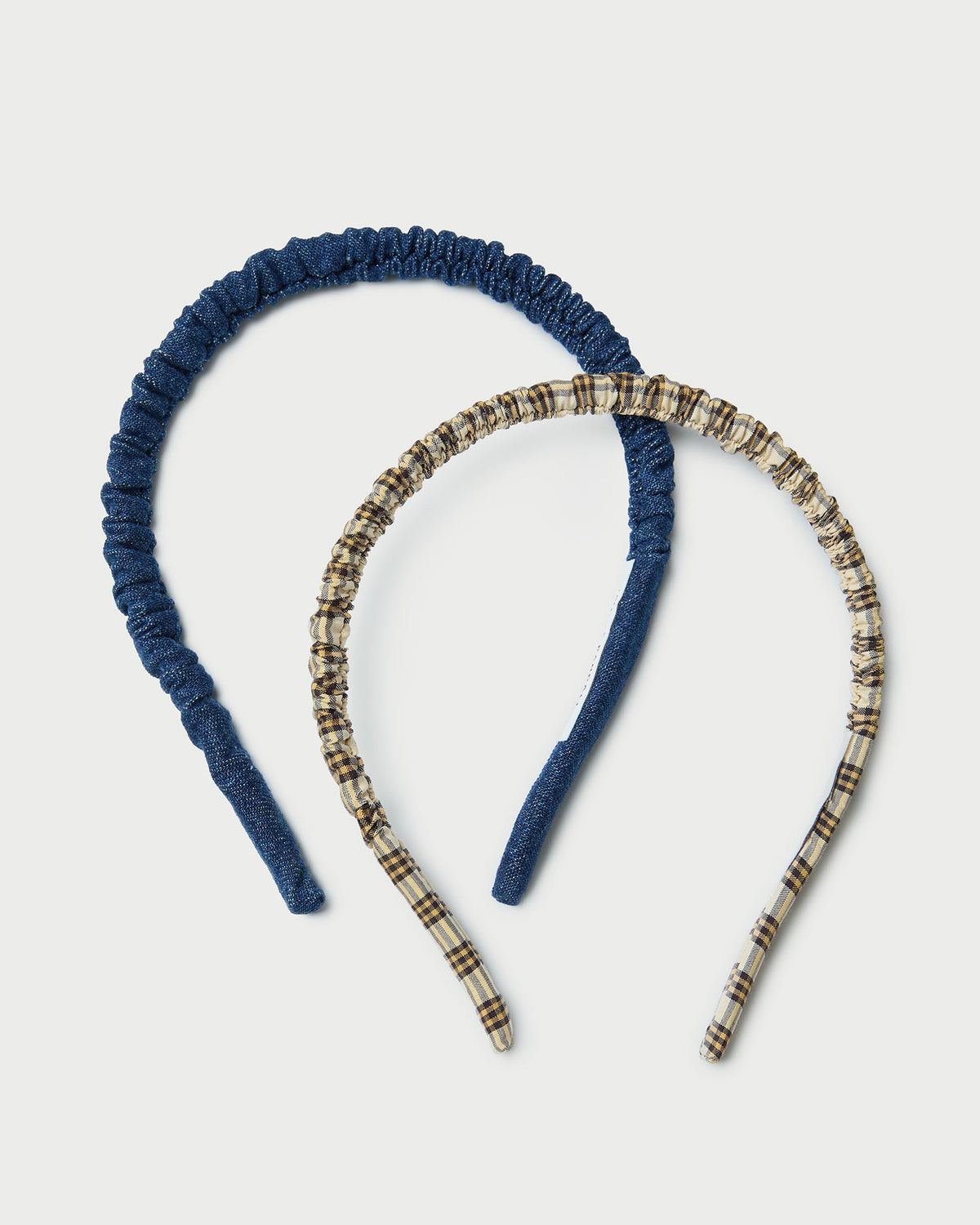 Sabine Denim/Butter Plaid Headband Set - Loeffler Randall Popular