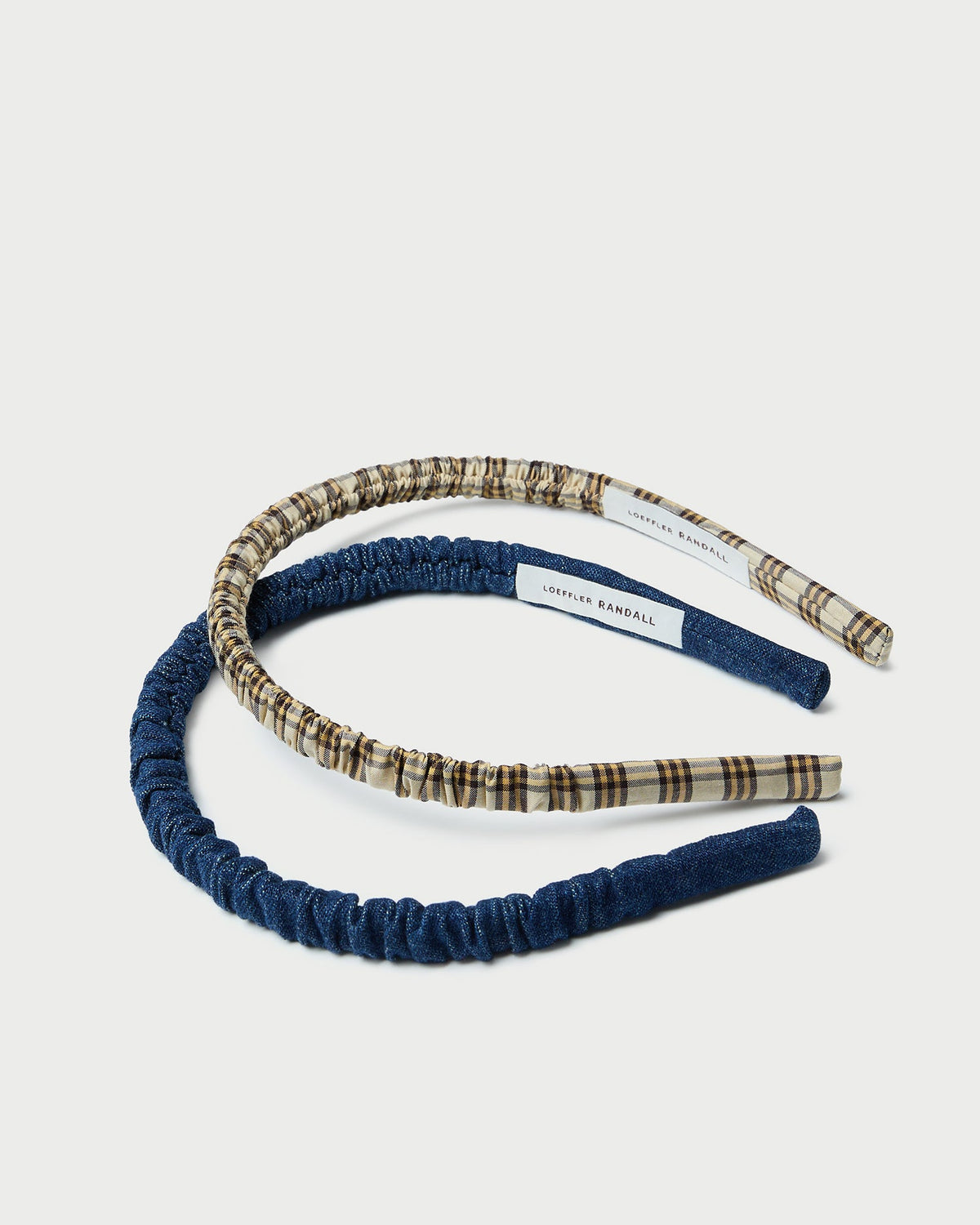 Sabine Denim/Butter Plaid Headband Set - Loeffler Randall Popular