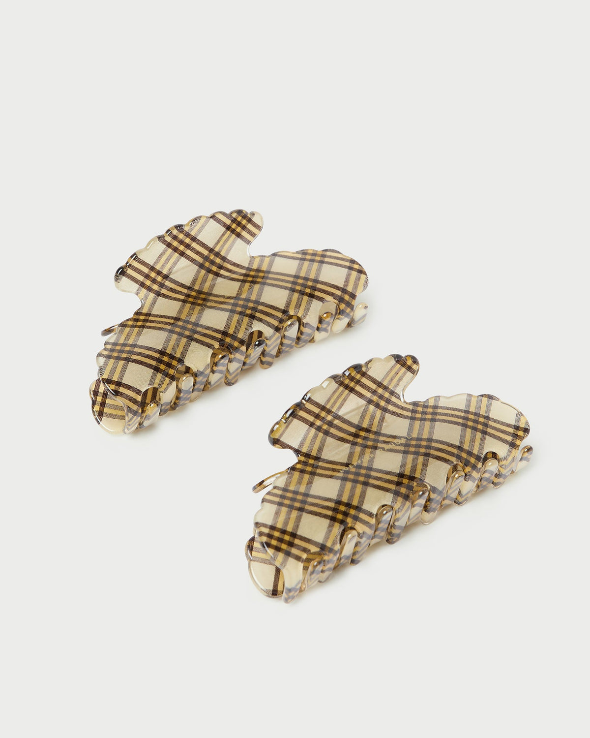 Yuri Butter Plaid Hair Clip Set - Loeffler Randall Discount