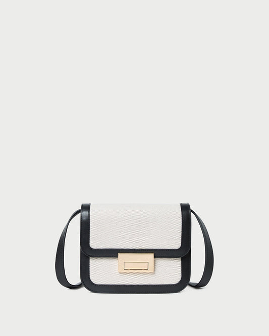 Desi Black/Natural Canvas Crossbody - Loeffler Randall Featured