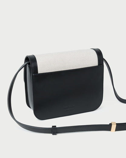 Desi Black/Natural Canvas Crossbody - Loeffler Randall Featured
