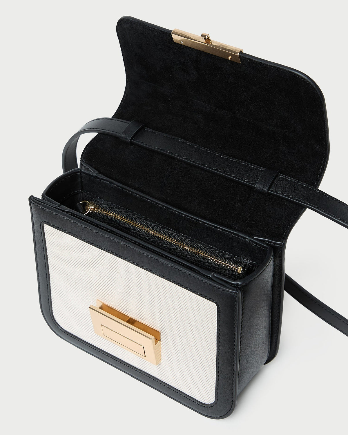 Desi Black/Natural Canvas Crossbody - Loeffler Randall Featured
