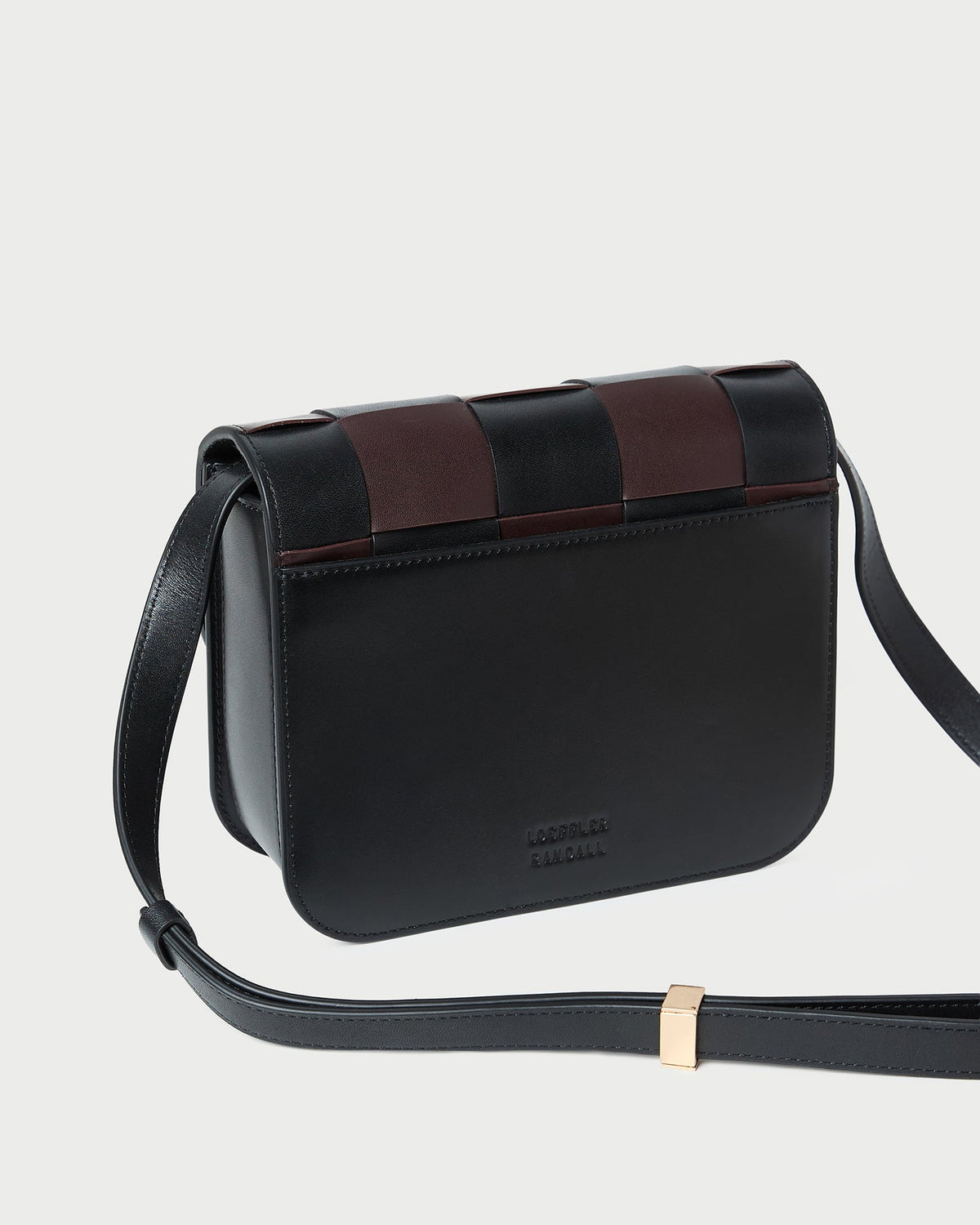 Desi Black/Espresso Woven Leather Crossbody - Loeffler Randall Top Pick