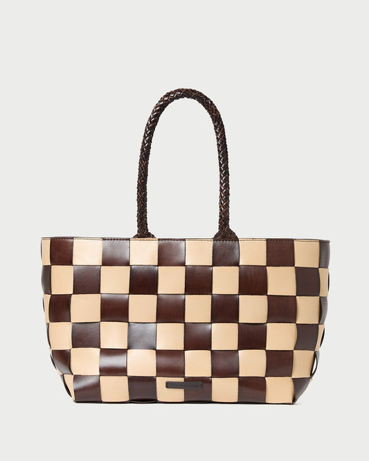 Klara Brown/Butter Woven Leather Tote - Loeffler Randall Customer Favorite
