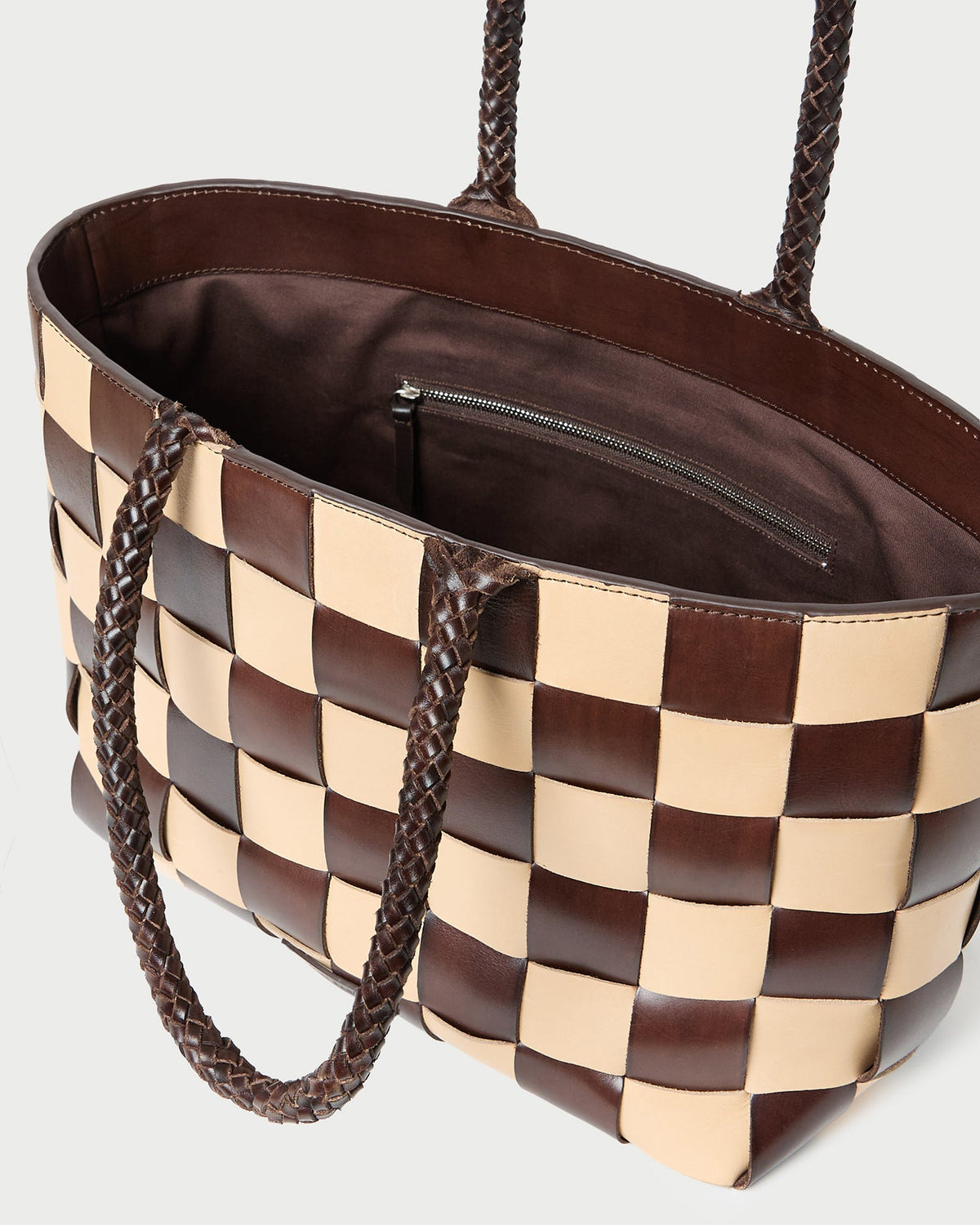 Klara Brown/Butter Woven Leather Tote - Loeffler Randall Customer Favorite