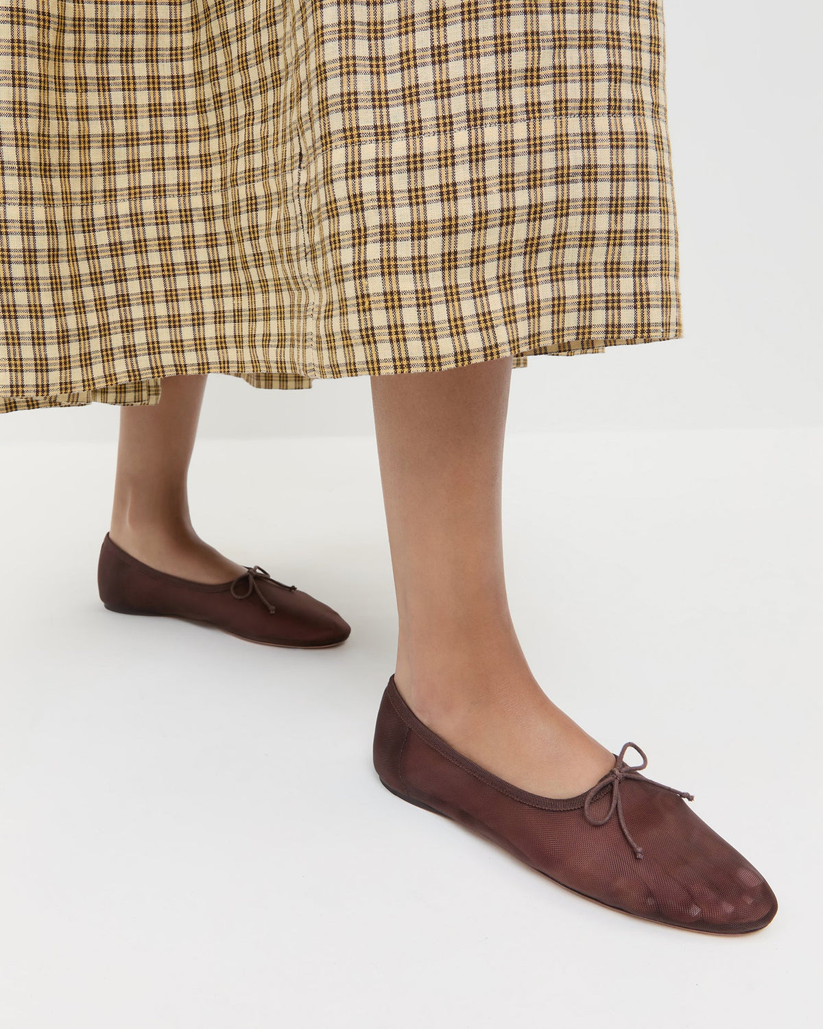 Landon Chocolate Mesh Ballet Flat - Loeffler Randall Popular
