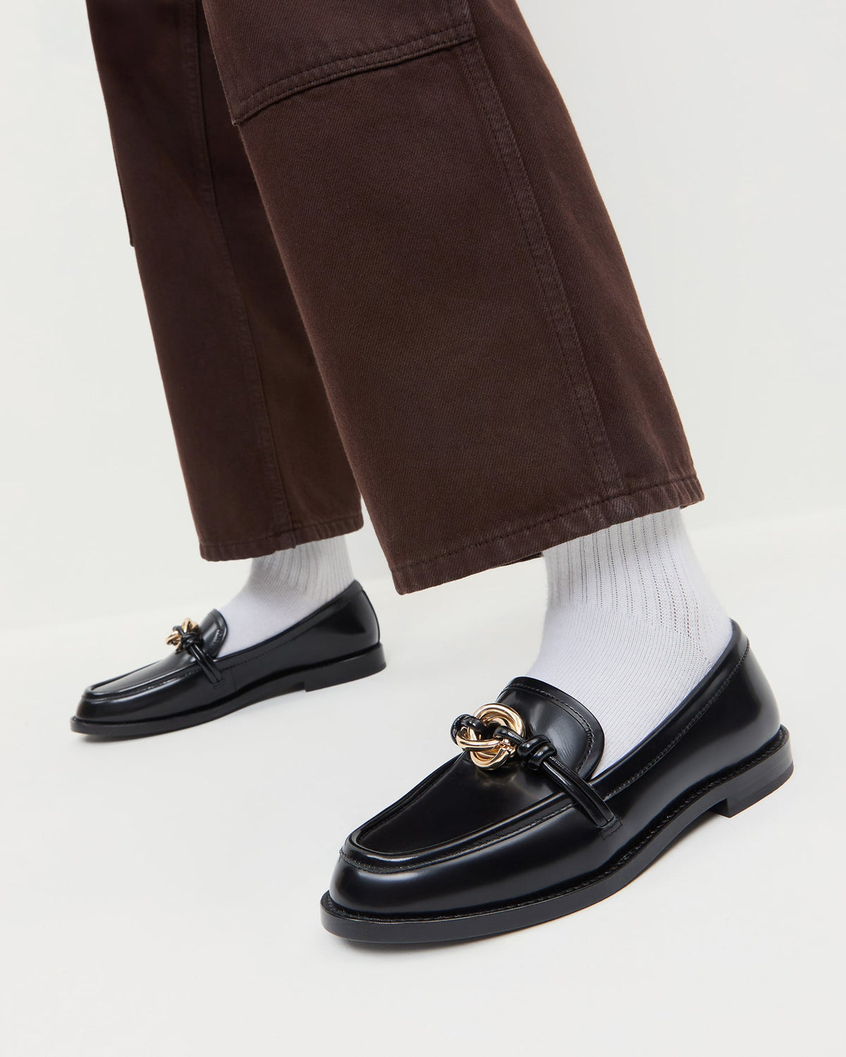 Roma Black Leather Loafer - Loeffler Randall Smart Buy