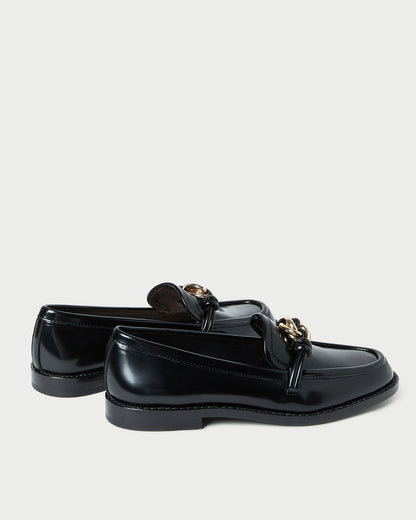 Roma Black Leather Loafer - Loeffler Randall Smart Buy