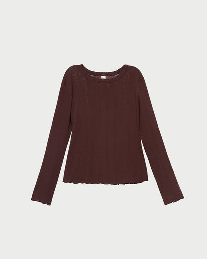 Lolo Pointelle Long-Sleeve Tee - Loeffler Randall Exclusive