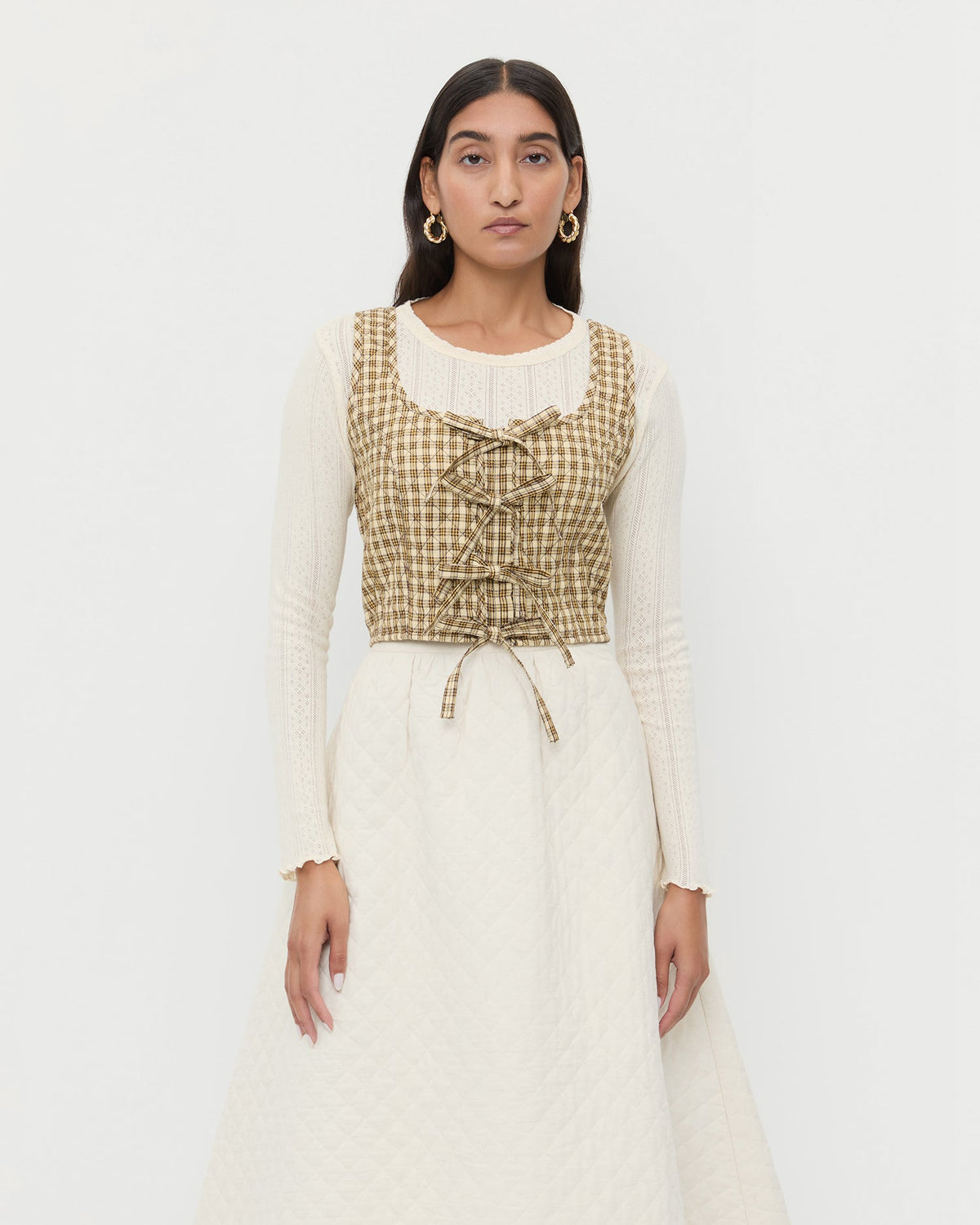 Callista Tie-Front Vest - Loeffler Randall Classic