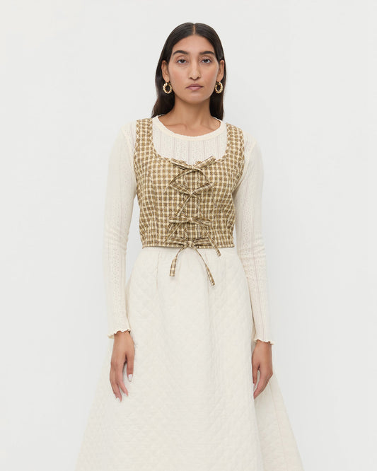 Callista Tie-Front Vest - Loeffler Randall Classic