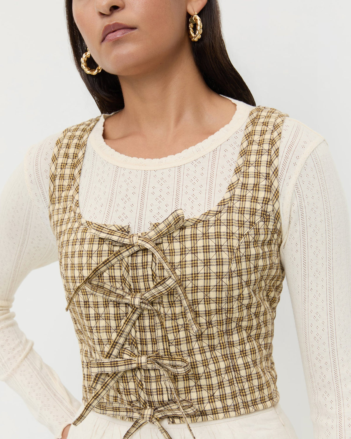 Callista Tie-Front Vest - Loeffler Randall Classic