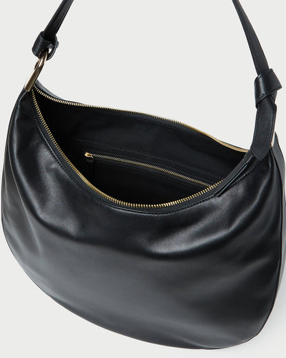Morgan Black Leather Shoulder Bag - Loeffler Randall Featured