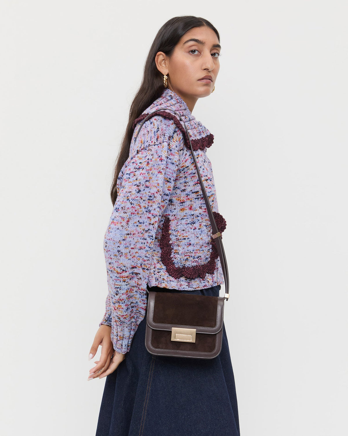 Desi Brown Suede Crossbody - Loeffler Randall Sale