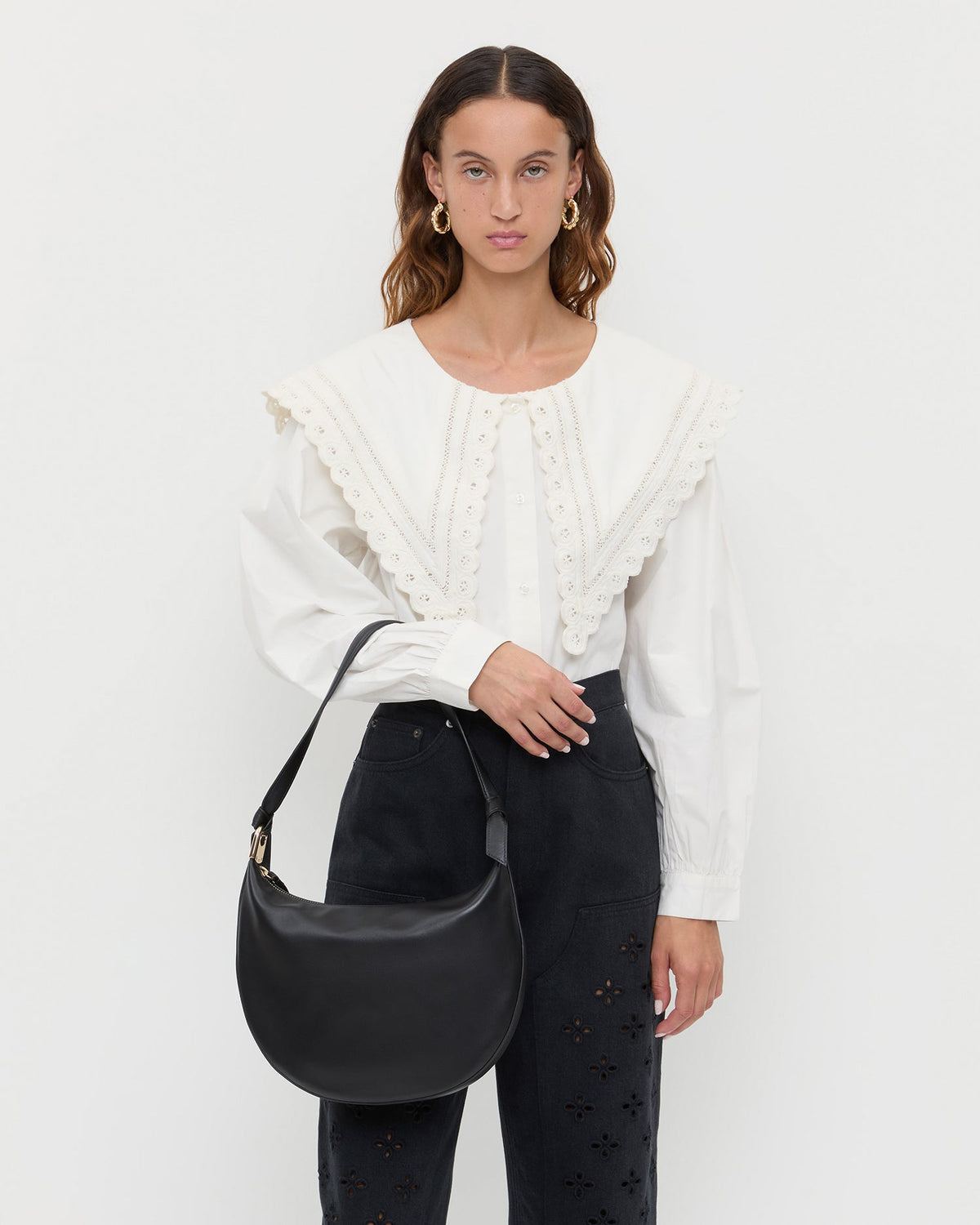 Harlow Black Leather Shoulder Bag - Loeffler Randall Hot Sale