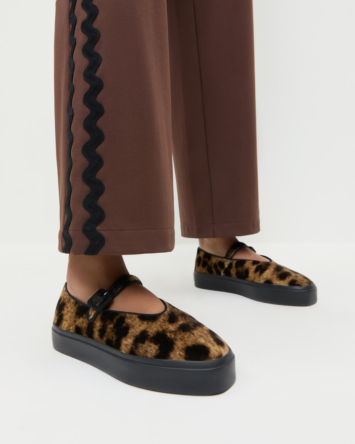 Cooper Leopard Velvet Mary Jane Sneaker - Loeffler Randall Hot Sale