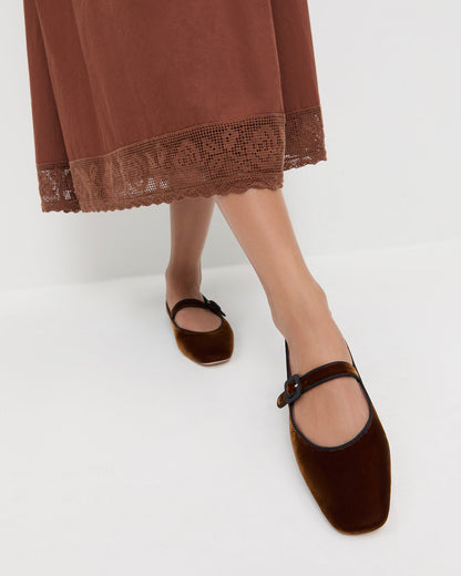 Ginger Brown Velvet Mary Jane - Loeffler Randall Sale