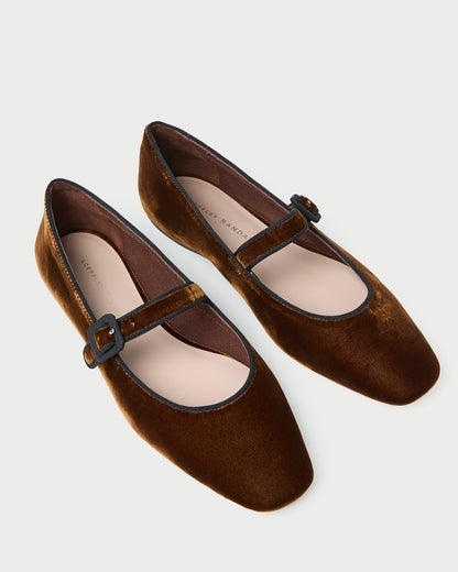 Ginger Brown Velvet Mary Jane - Loeffler Randall Sale