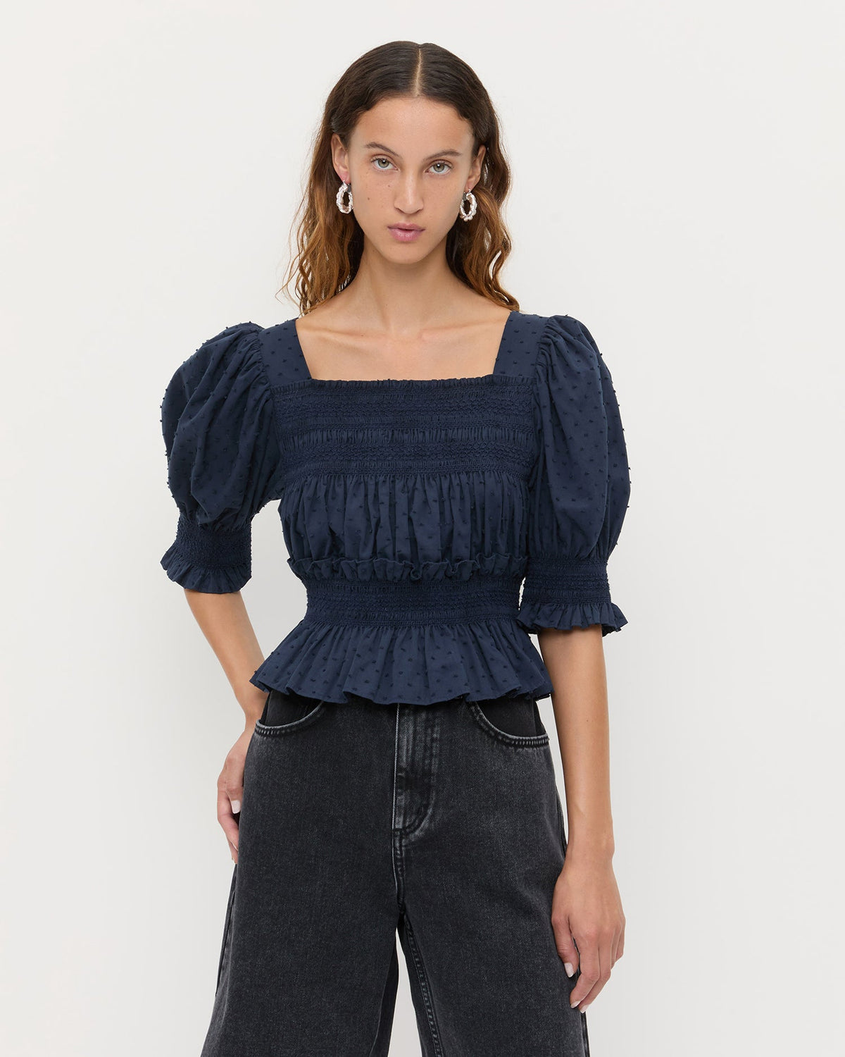Nicola Smocked Blouse - Loeffler Randall Premium