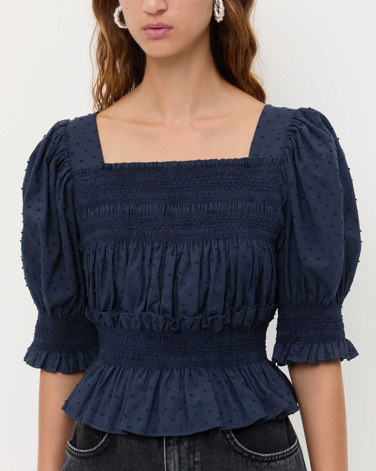 Nicola Smocked Blouse - Loeffler Randall Premium
