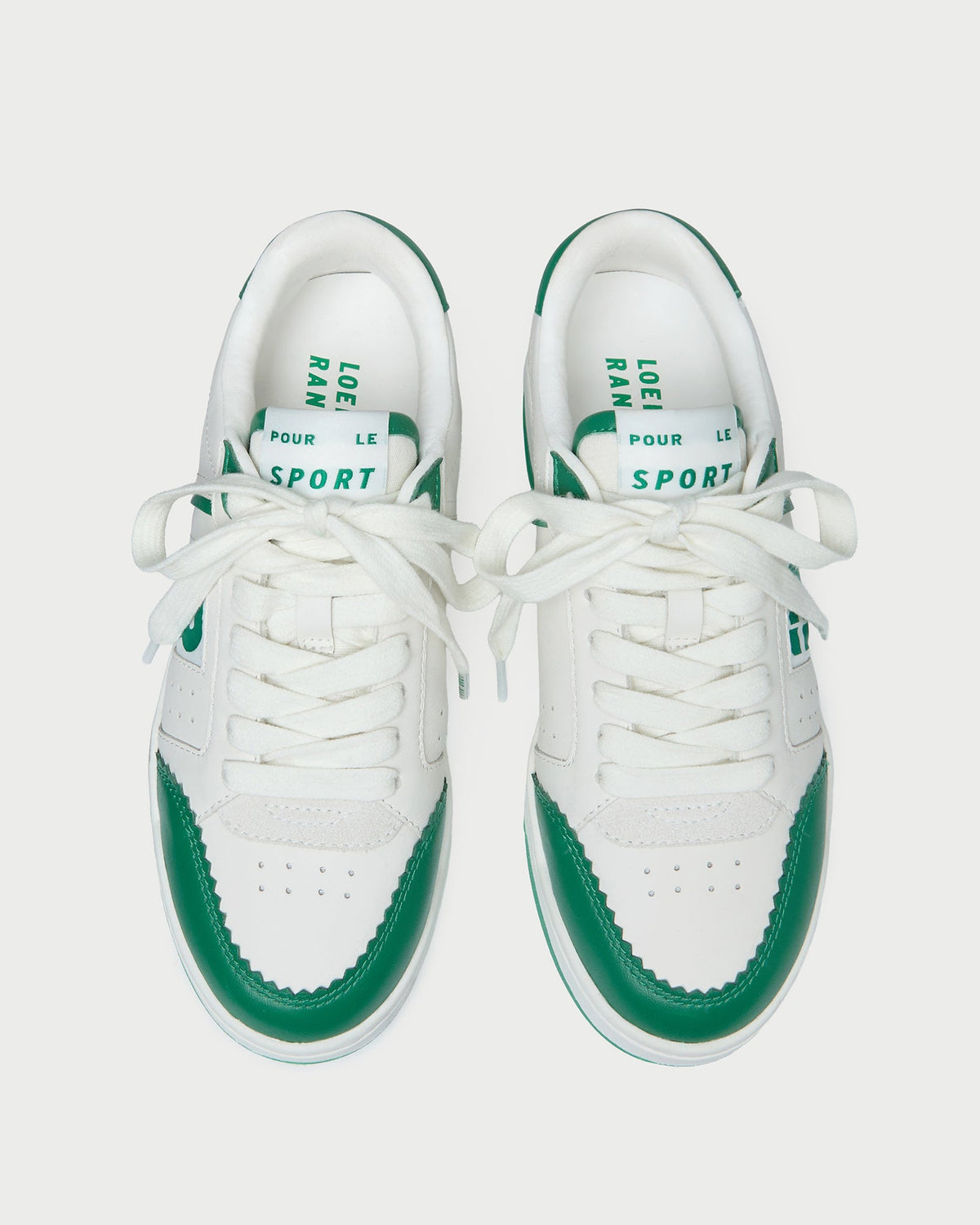 Topspin Cream/Green Court Sneaker - Loeffler Randall Smart Buy