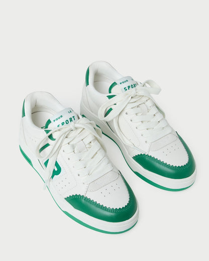Topspin Cream/Green Court Sneaker - Loeffler Randall Smart Buy