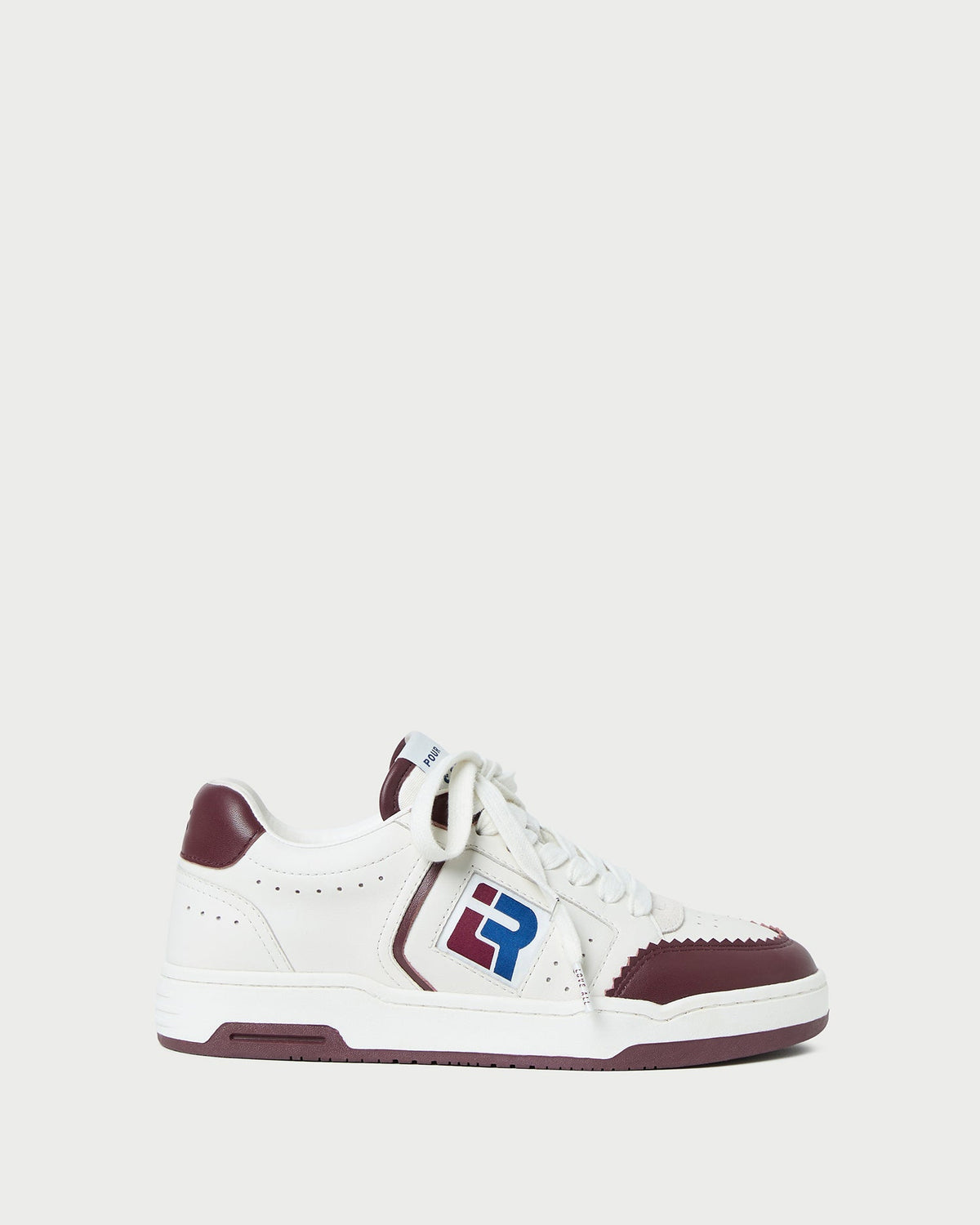 Topspin Cream/Maroon Court Sneaker - Loeffler Randall Quality
