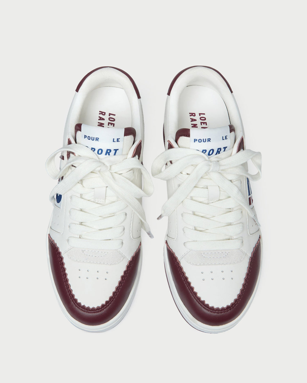 Topspin Cream/Maroon Court Sneaker - Loeffler Randall Quality