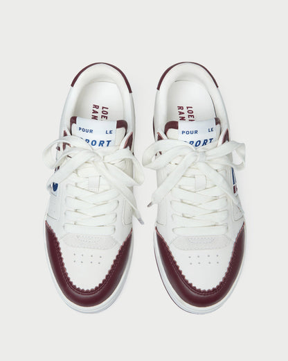 Topspin Cream/Maroon Court Sneaker - Loeffler Randall Quality