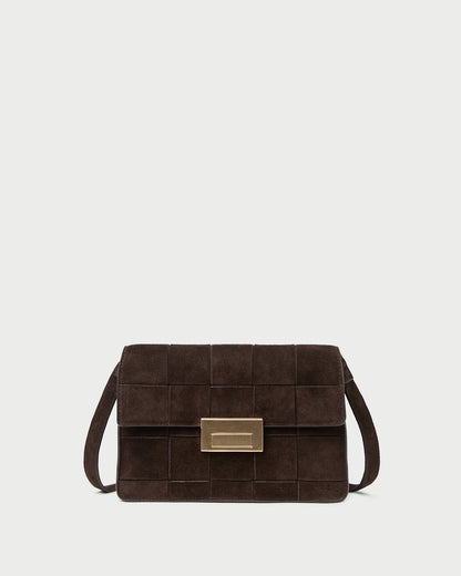 Delphine Brown Suede Shoulder Bag - Loeffler Randall Classic
