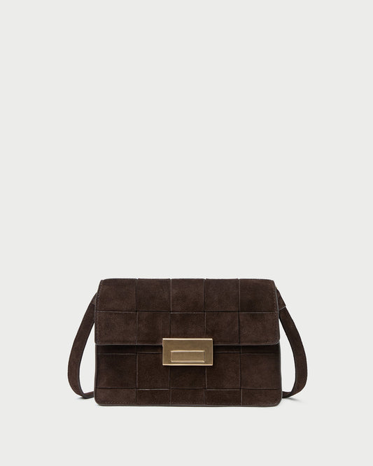Delphine Brown Suede Shoulder Bag - Loeffler Randall Classic
