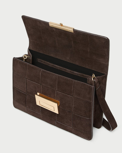 Delphine Brown Suede Shoulder Bag - Loeffler Randall Classic