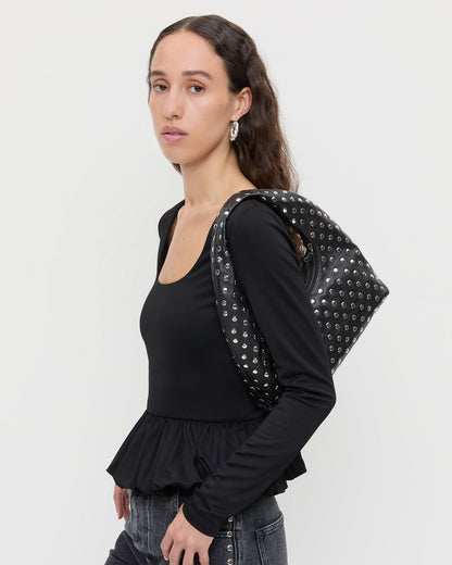 Mercer Black/Silver Leather Shoulder Bag - Loeffler Randall Hot Sale