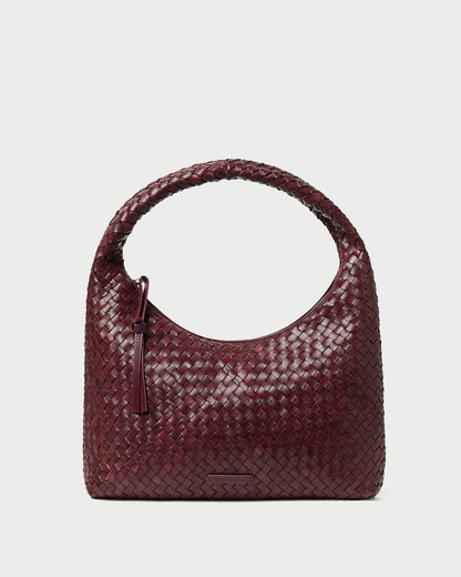 Willow Maroon Woven Hobo Bag - Loeffler Randall Discount
