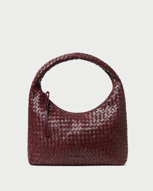 Willow Maroon Woven Hobo Bag - Loeffler Randall Discount