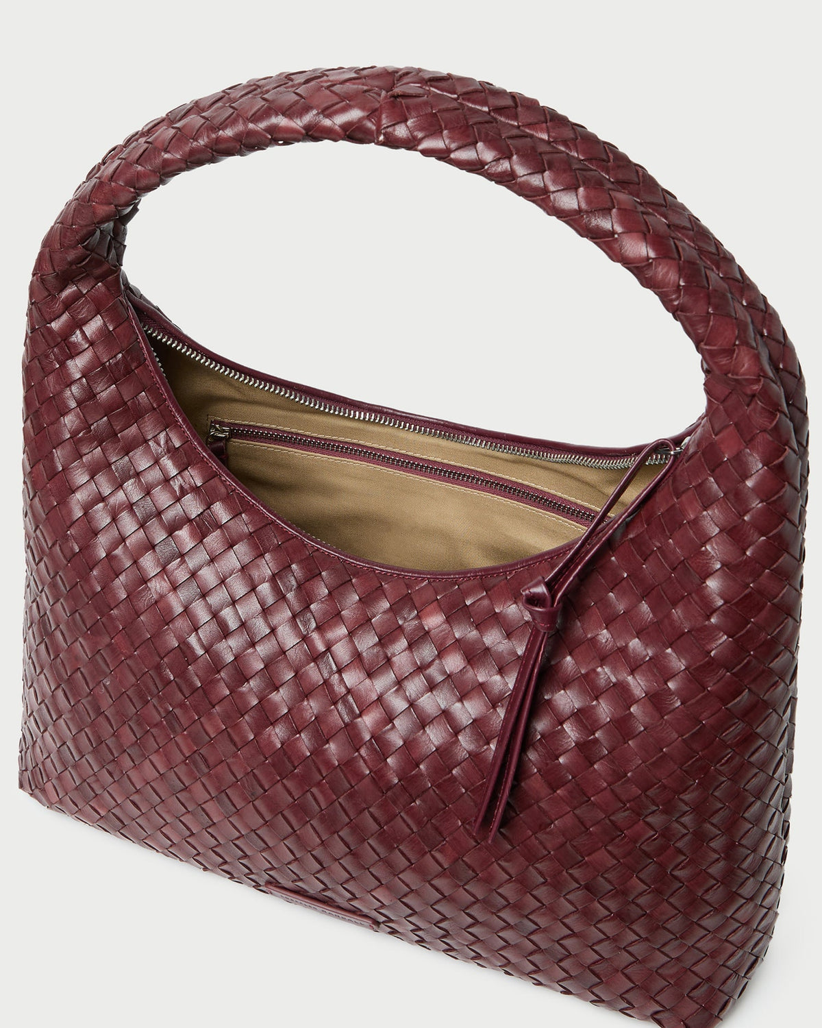 Willow Maroon Woven Hobo Bag - Loeffler Randall Discount