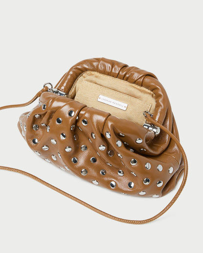 Bailey Safari/Silver Leather Dome Clutch - Loeffler Randall Special Offer