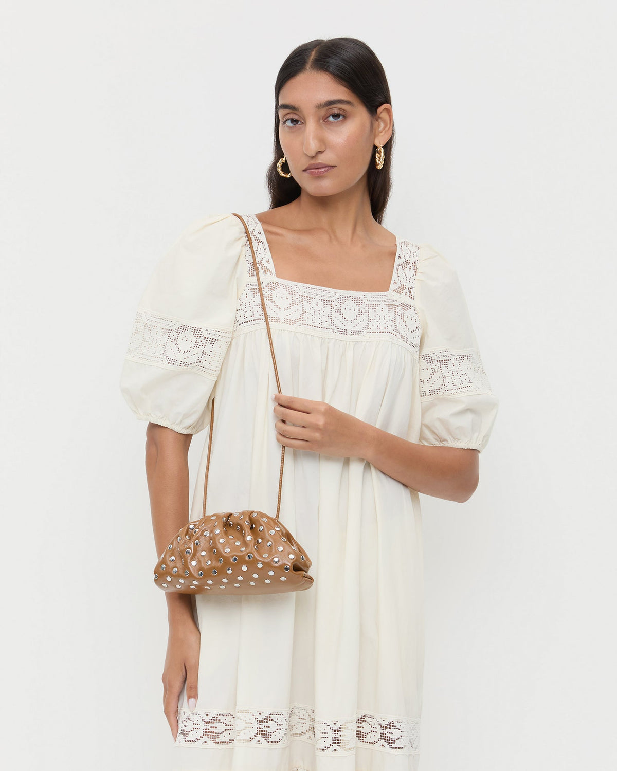 Bailey Safari/Silver Leather Dome Clutch - Loeffler Randall Special Offer