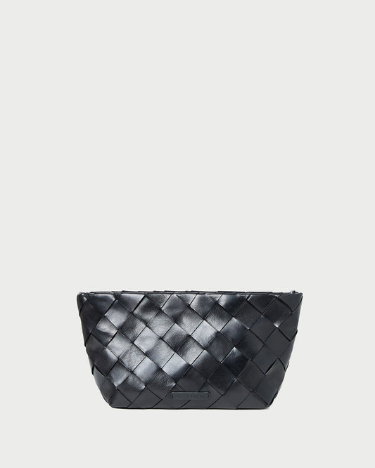 Melina Black Woven Leather Clutch - Loeffler Randall Hot Sale