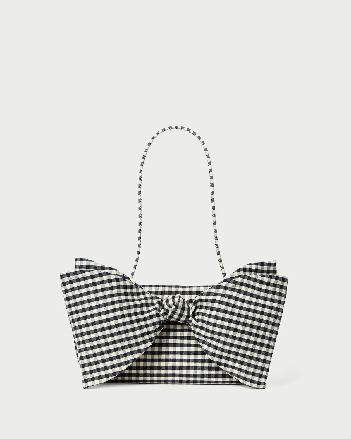 Valerie Black/White Gingham Bow Bag - Loeffler Randall Classic