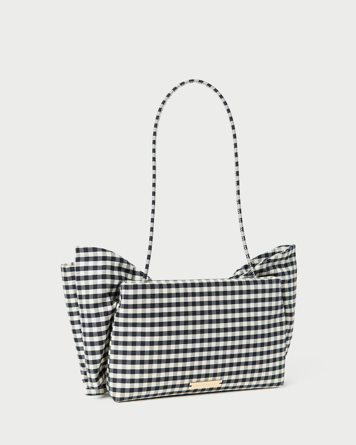Valerie Black/White Gingham Bow Bag - Loeffler Randall Classic
