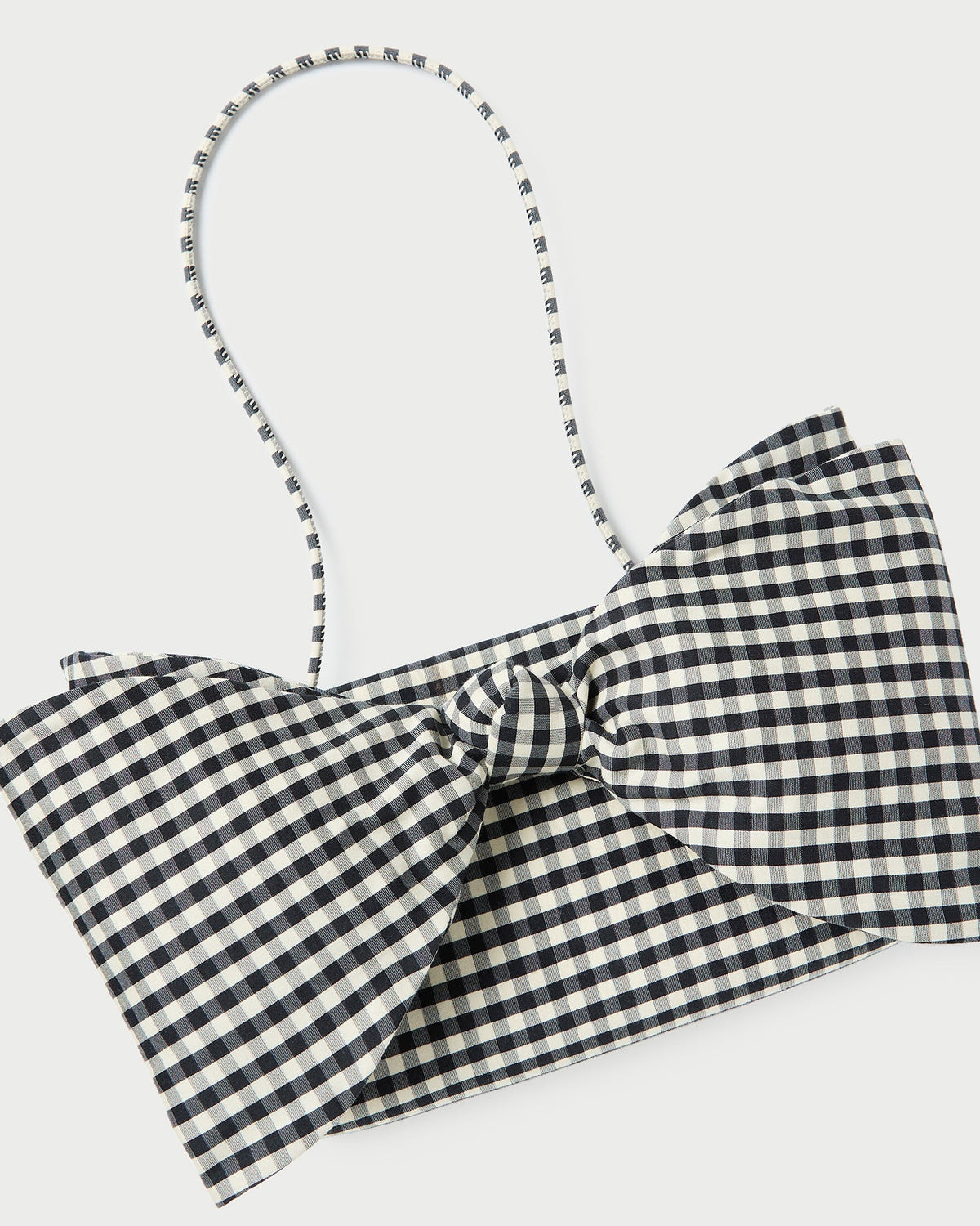 Valerie Black/White Gingham Bow Bag - Loeffler Randall Classic