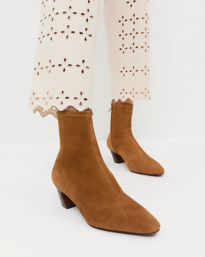Doria Cacao Suede Ankle Boot - Loeffler Randall Discount