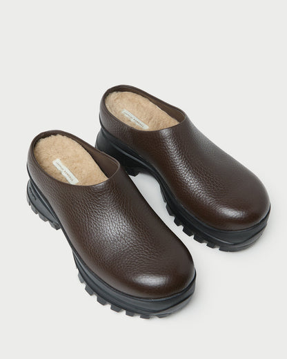 Gemma Brown Leather Lug Mule - Loeffler Randall Essential