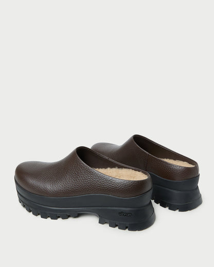 Gemma Brown Leather Lug Mule - Loeffler Randall Essential