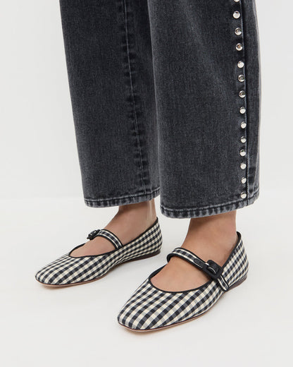 Ginger Black/White Gingham Mary Jane - Loeffler Randall Trending