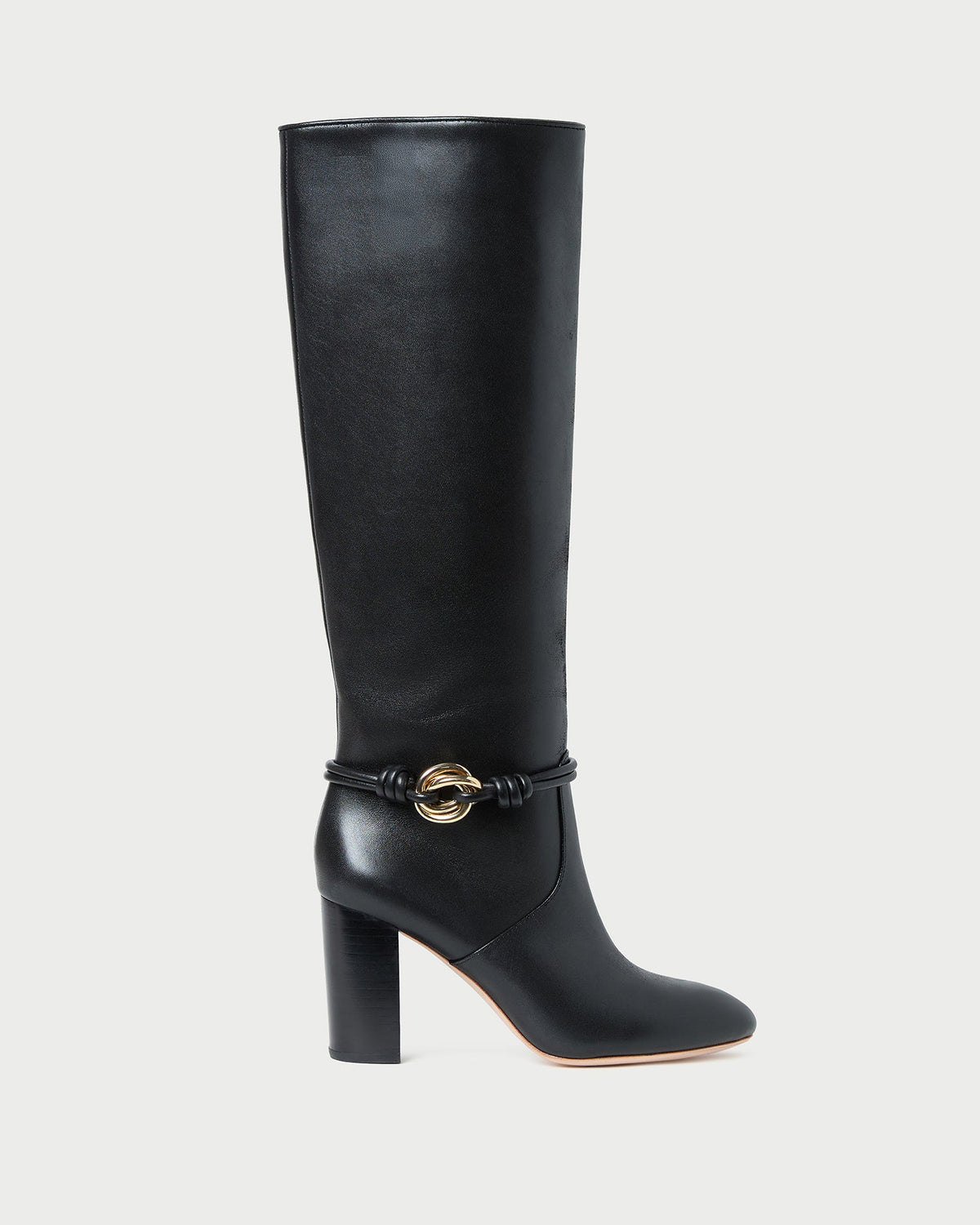 Goldy Black/Gold Leather Tall Boot - Loeffler Randall Everyday