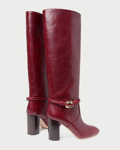 Goldy Wine/Gold Leather Tall Boot - Loeffler Randall Popular
