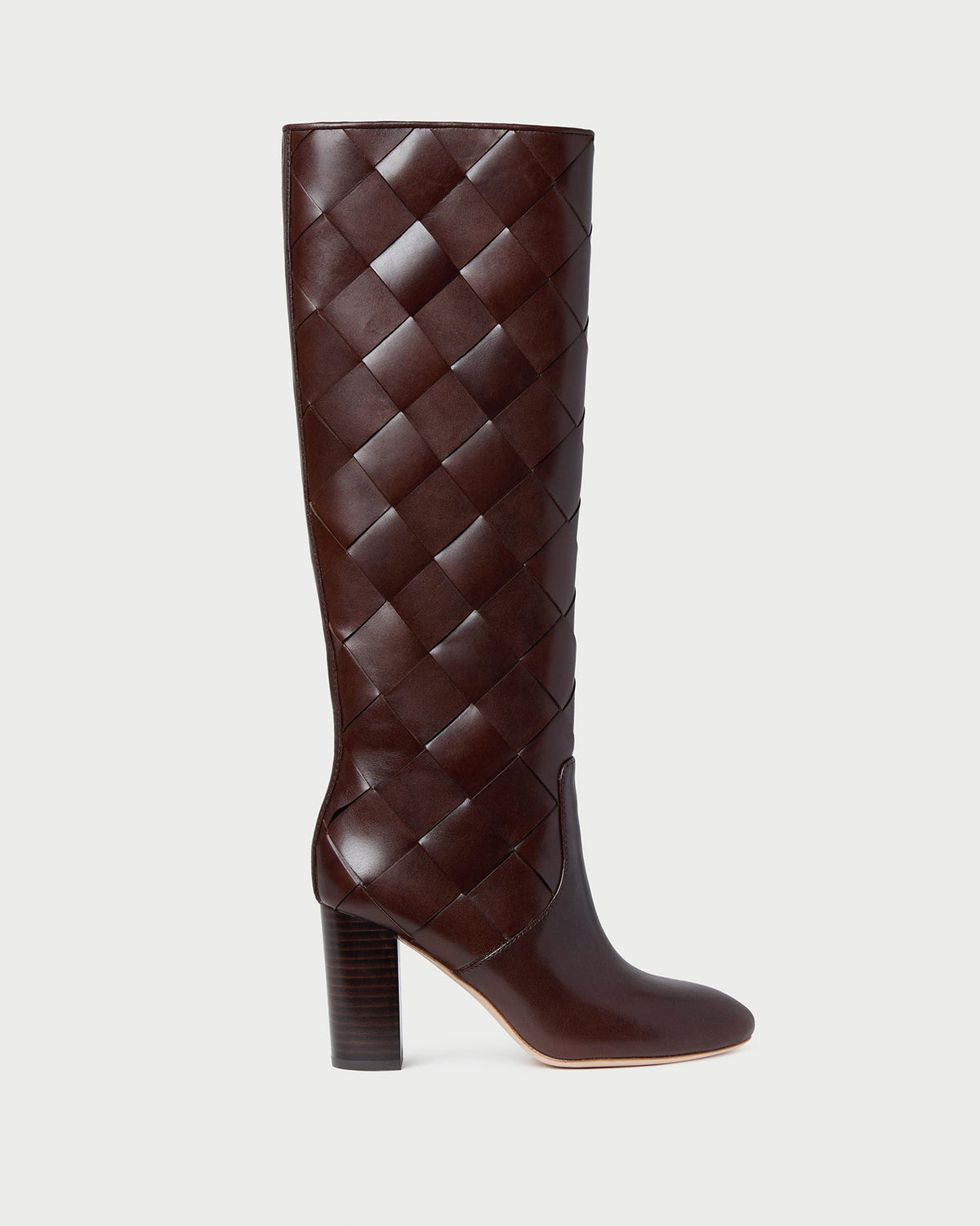 Goldy Espresso Woven Leather Tall Boot - Loeffler Randall Trending